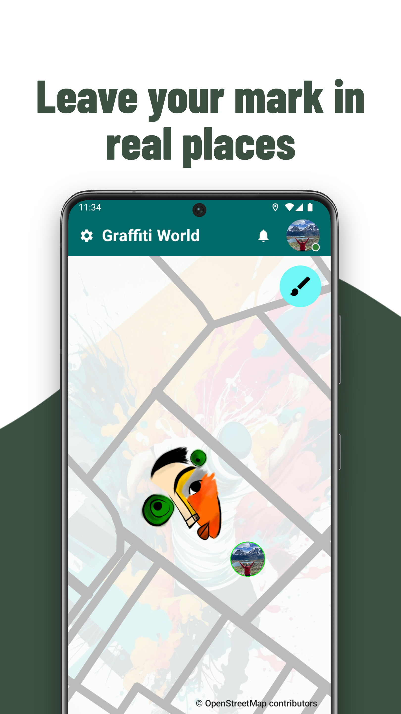 Leave your mark in real places